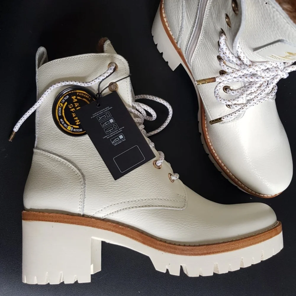 Waterproof Fur lined leather combat boots NEW - Picture 11 of 15